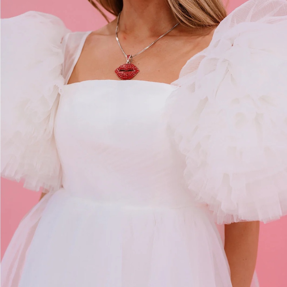 Ava Gowns Skipper Puff Sleeve Dress (NWT)